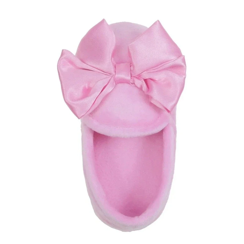 Wonder Nation‎ Toddler Girls Slippers-Pink-Bow-Size 9-10-NWT